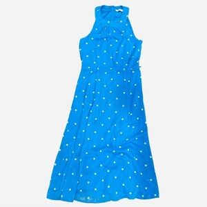 💗Suzy Shier Vibrant Blue Dress with White Dots